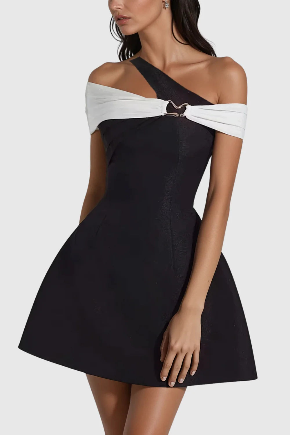 Arden Black One-Shoulder