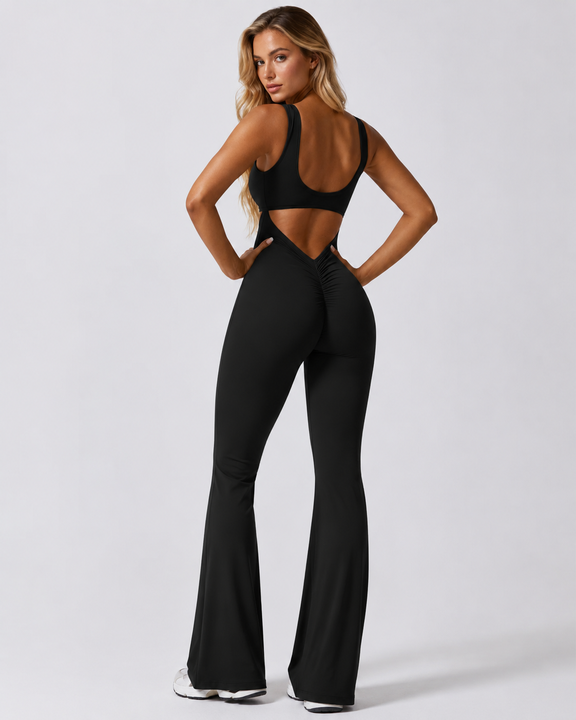 Open Back Yoga Jumpsuit- Tess