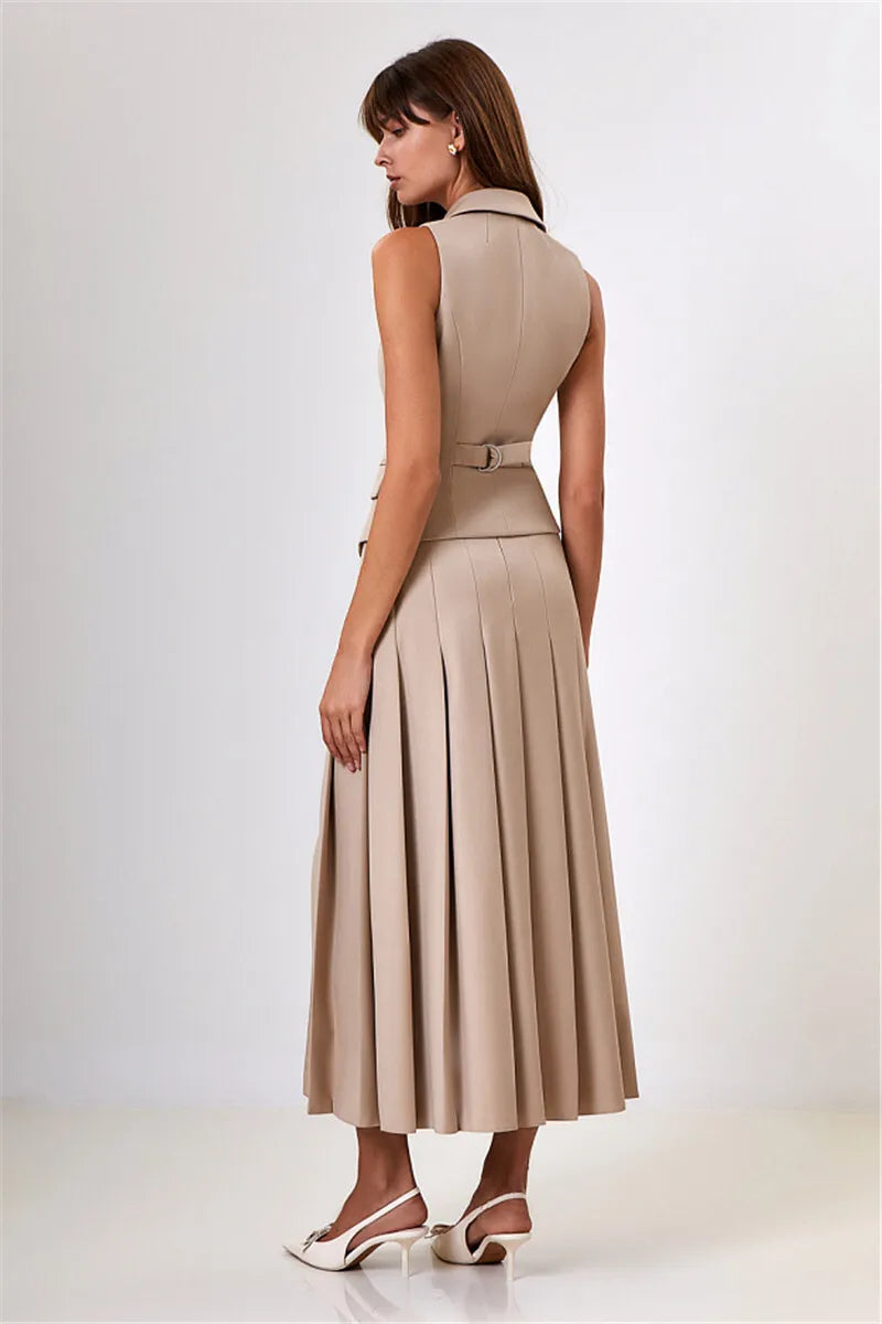 Corvina Pleated Vest Set