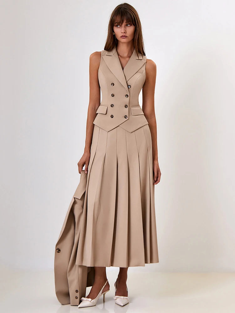 Corvina Pleated Vest Set