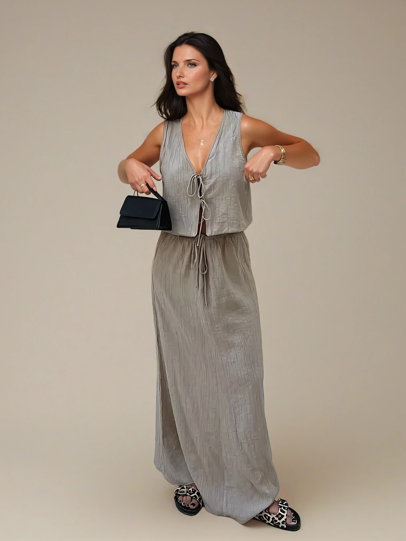 Serenya Pleated Bow Set