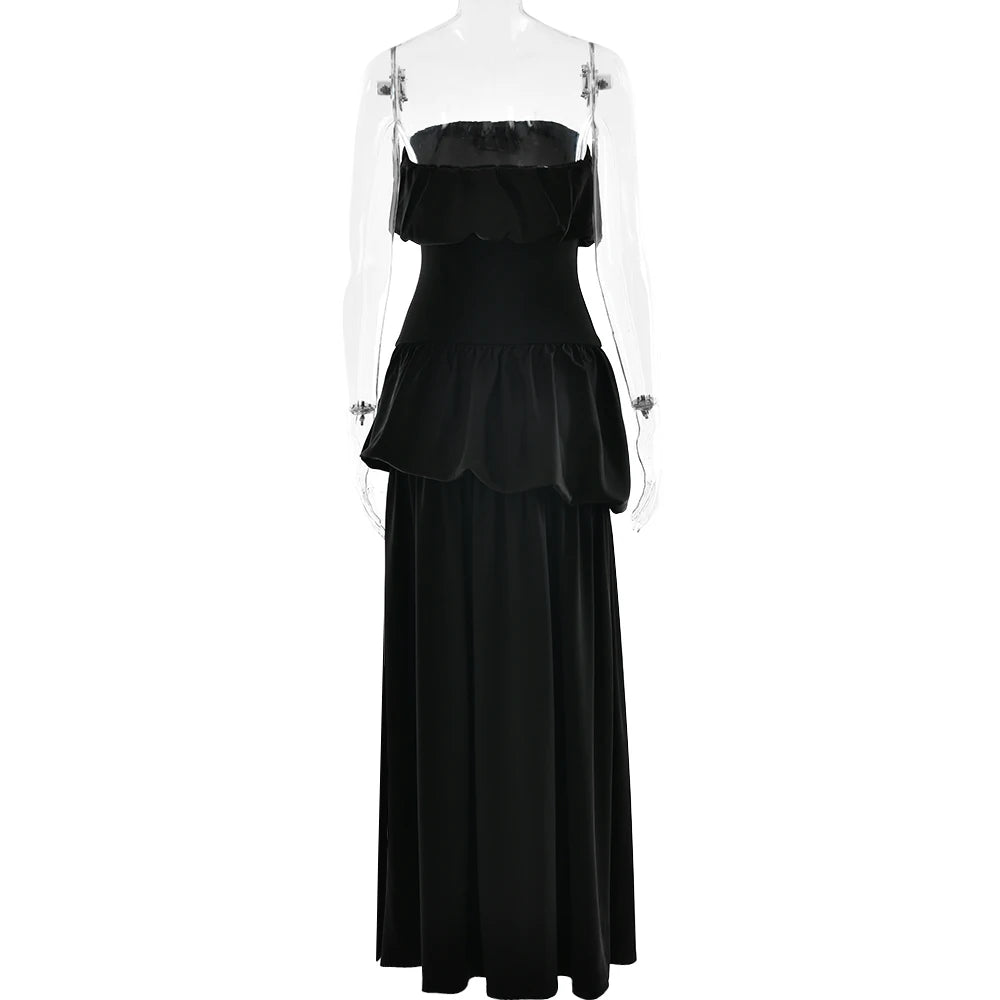 Velisse Black Slit Maxi
