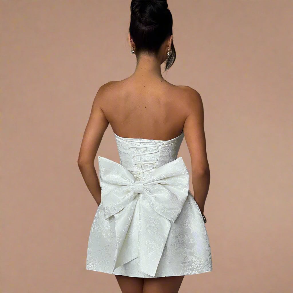Royal Bow Mini Dress
