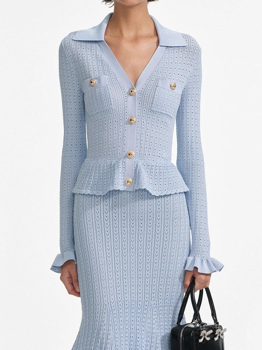 Calvera Knit Ruffle Dress
