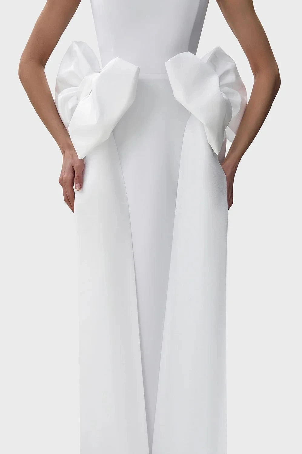 Serenya Bow-Back White Gown