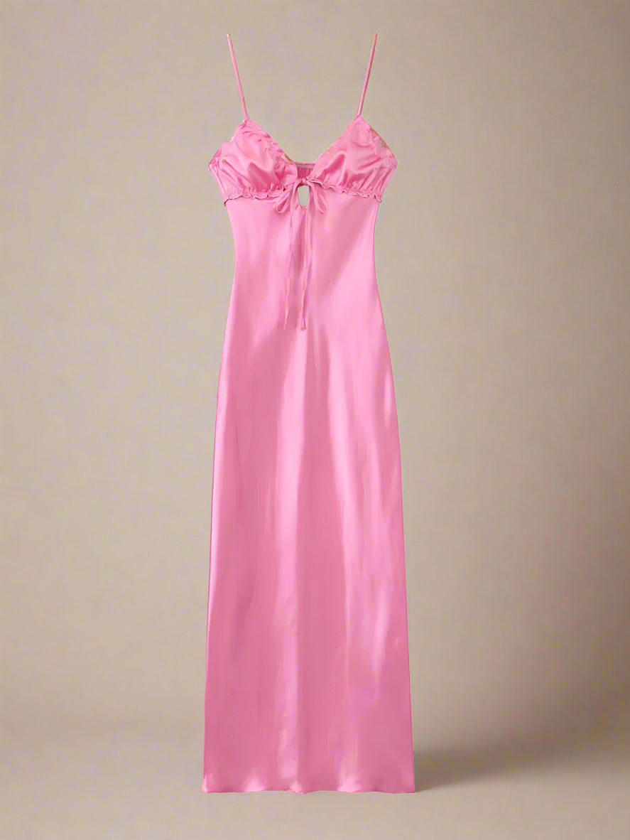 Pearl Tie Slip Dress