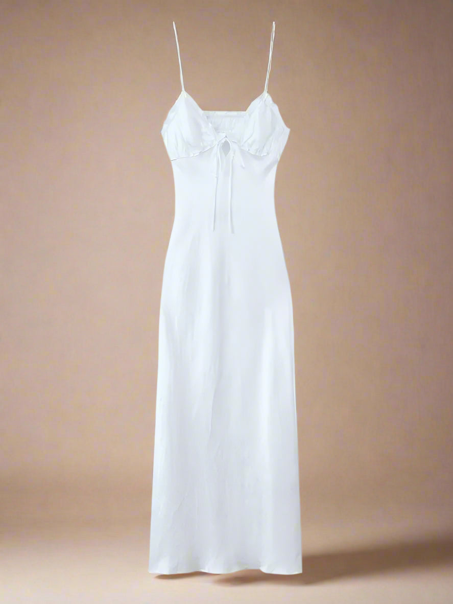 Pearl Tie Slip Dress