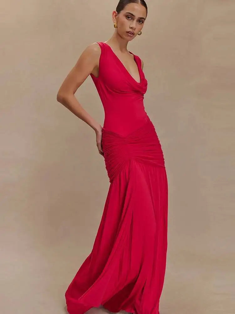 Orvanna Ruched Ribbon Maxi
