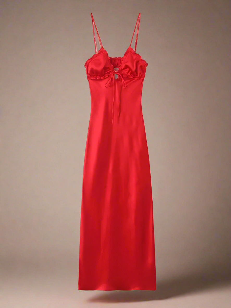 Pearl Tie Slip Dress
