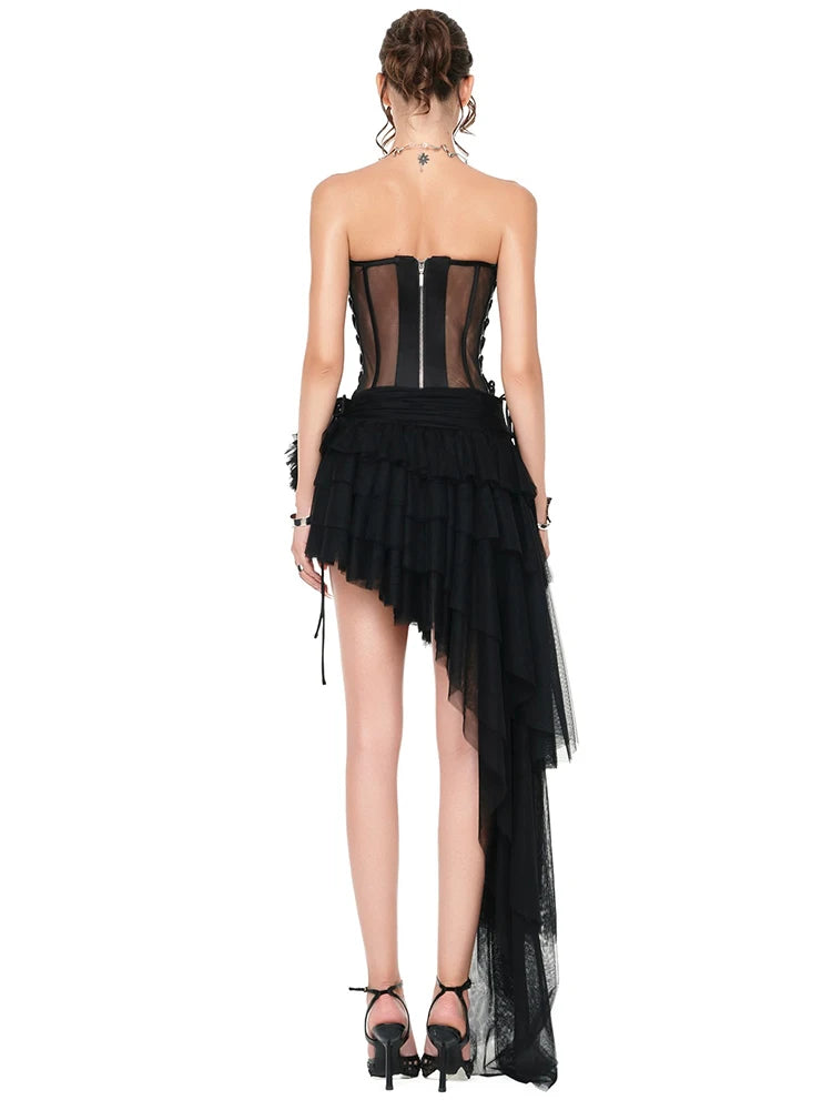 Veloura Noir Corset Set