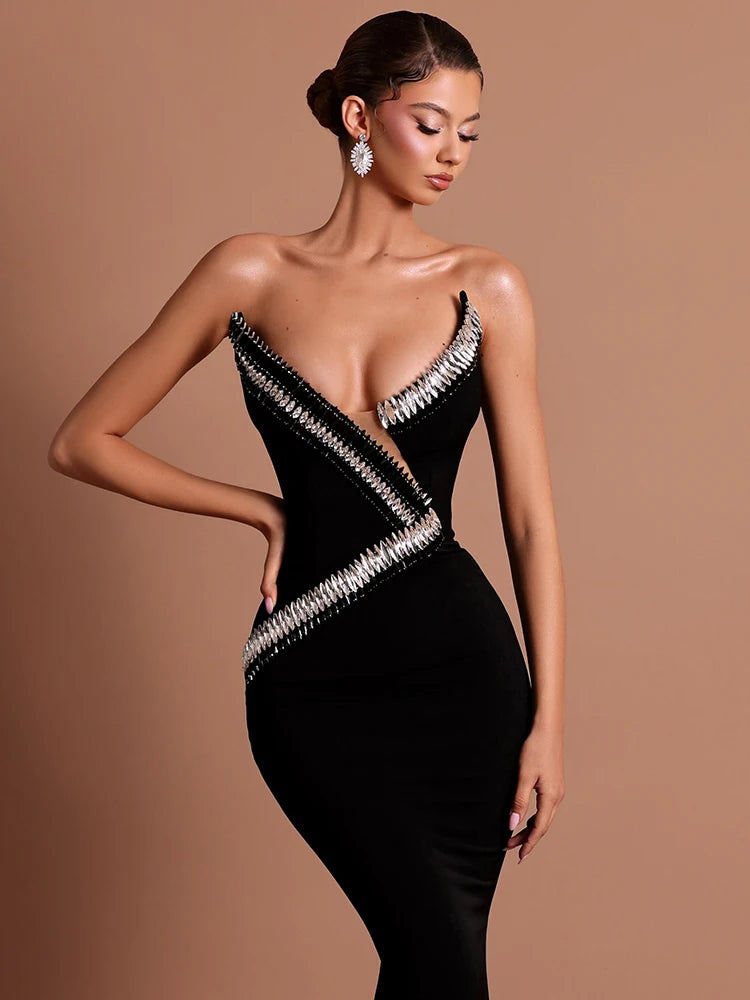 Velmora Rhinestone Gown