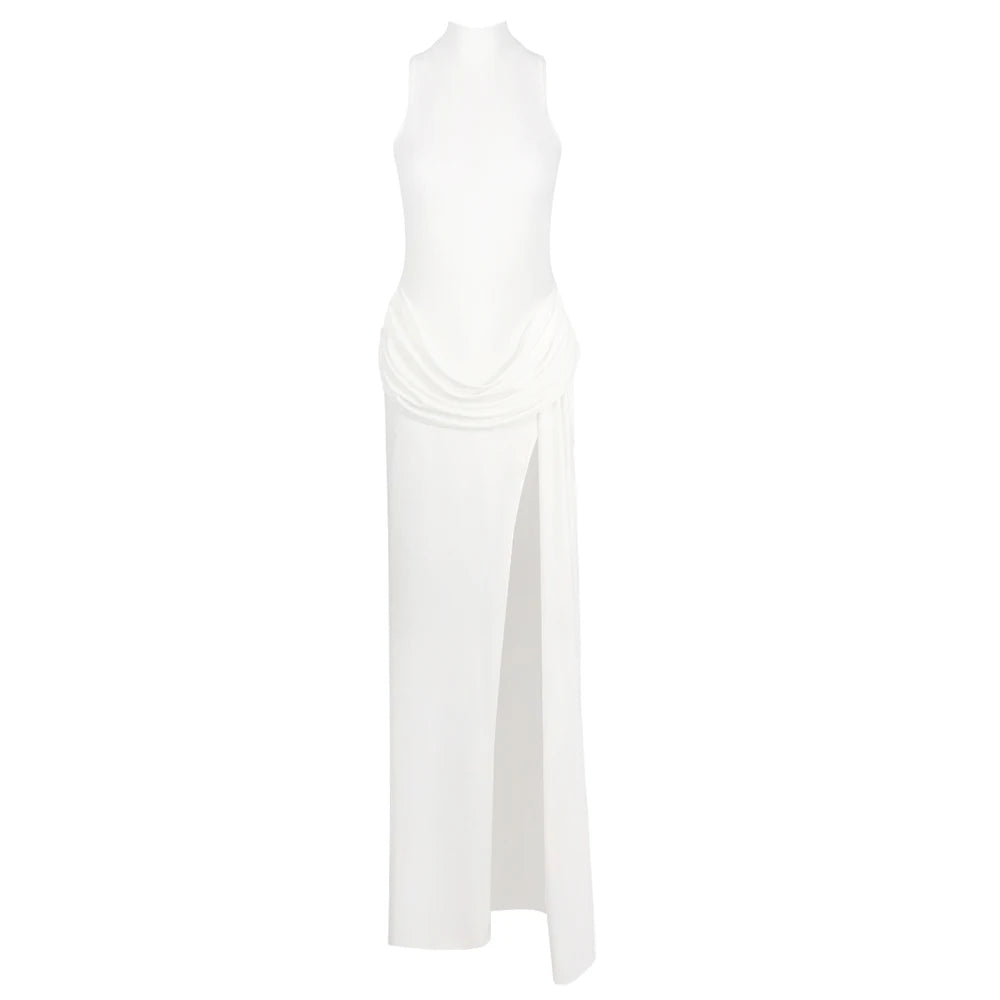Valesse Monochrome Slit Gown
