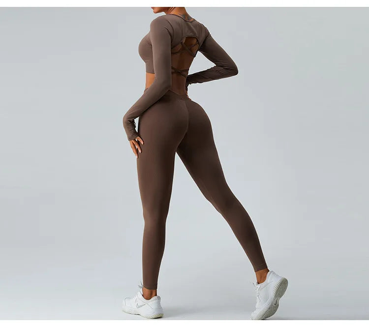 Open Back Yoga Set- Gia
