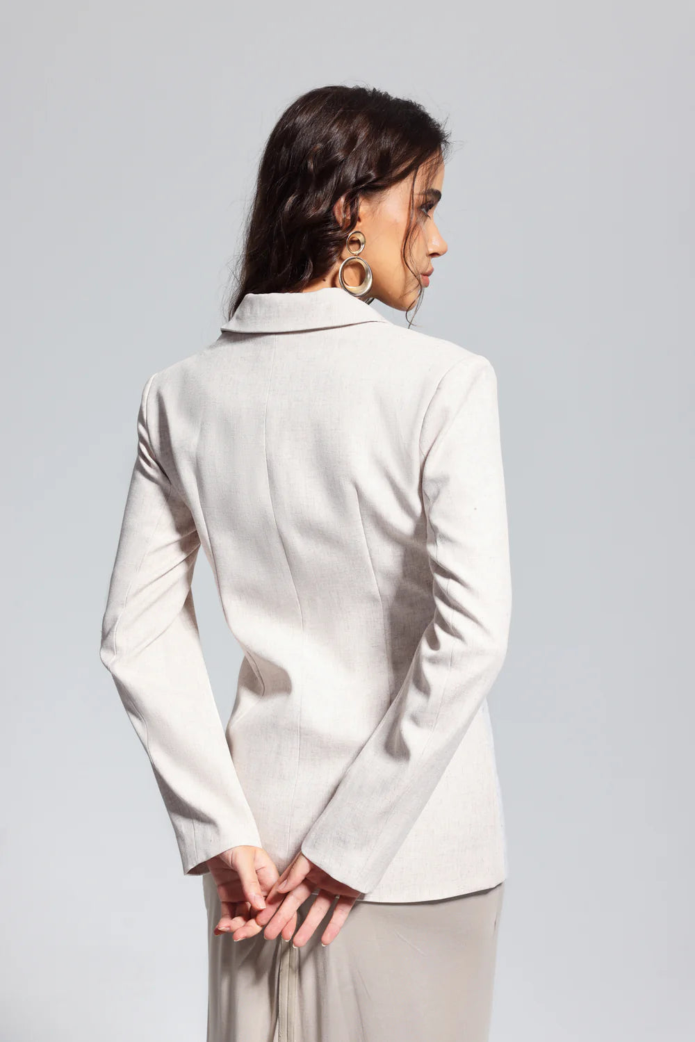 Eloria Spliced Apricot Blazer