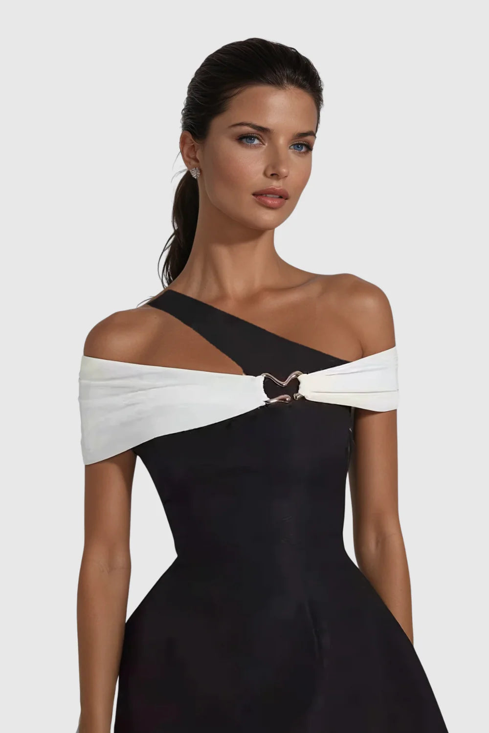 Arden Black One-Shoulder
