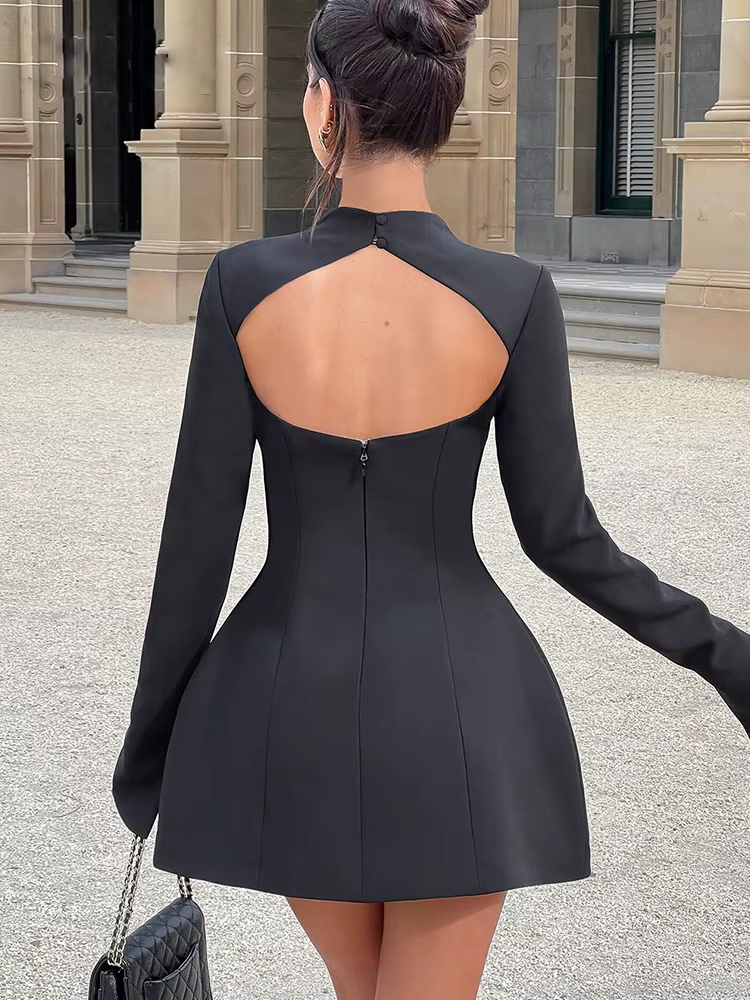 Stylish backless mini dress