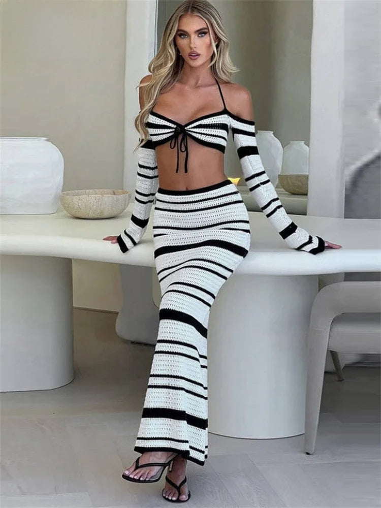 Natalia Striped Chic Set