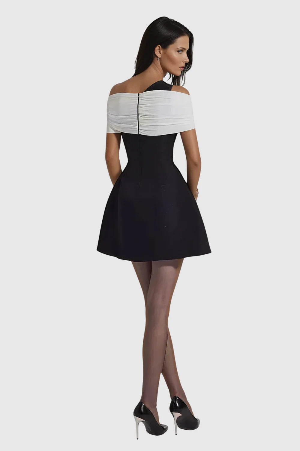 Arden Black One-Shoulder