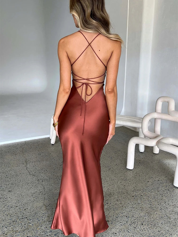 Satin Mermaid Dress - Ella