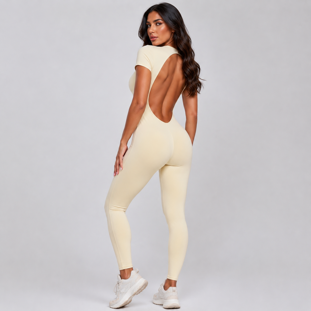Open Back Yoga Jumpsuit- Nasia