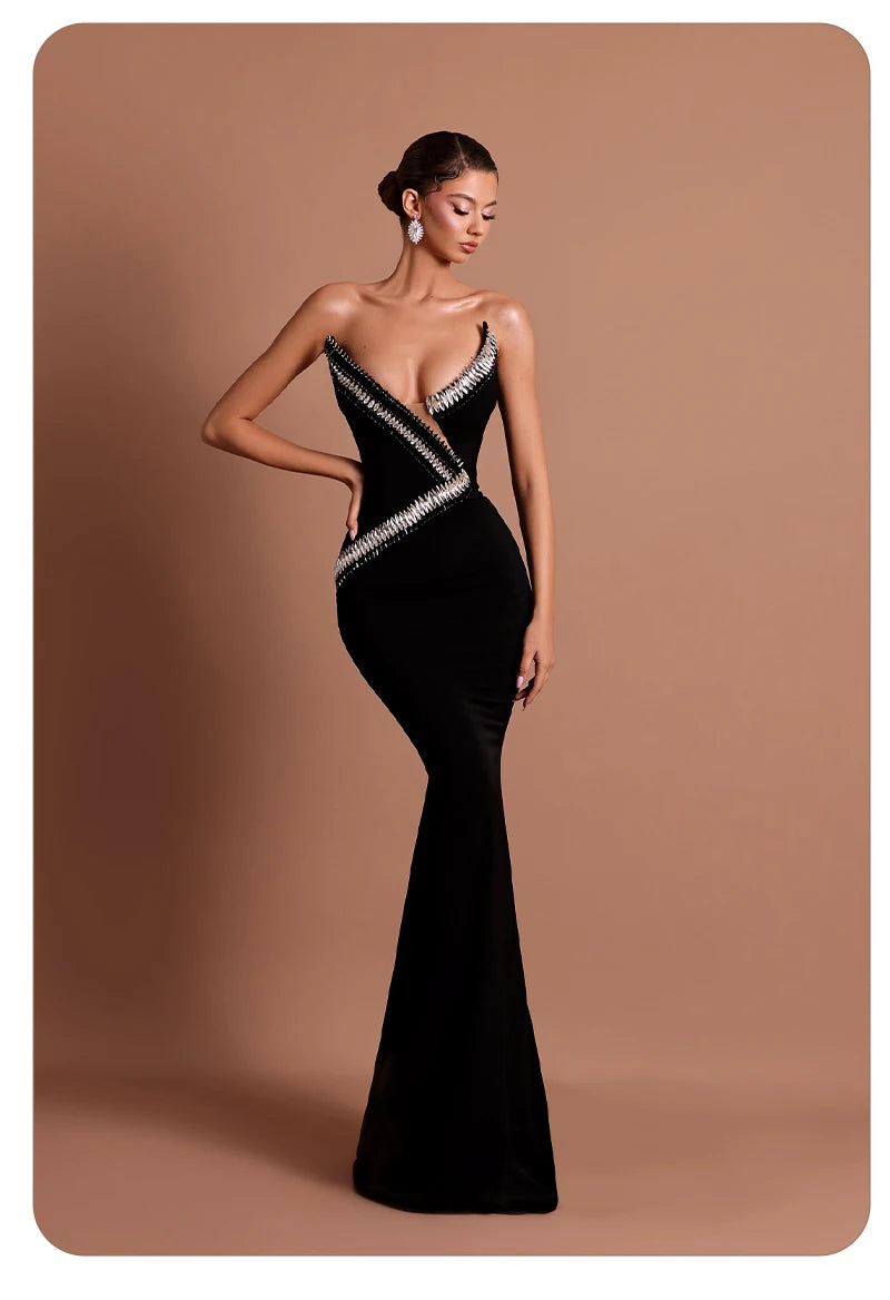 Velmora Rhinestone Gown
