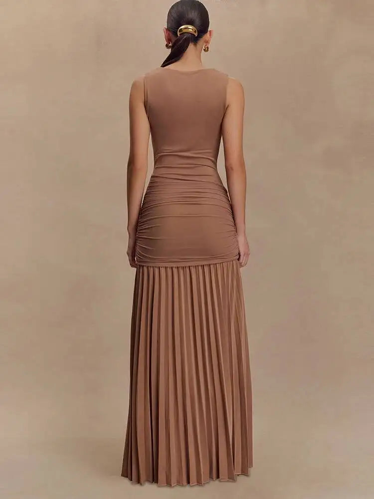 Orvanna Ruched Ribbon Maxi
