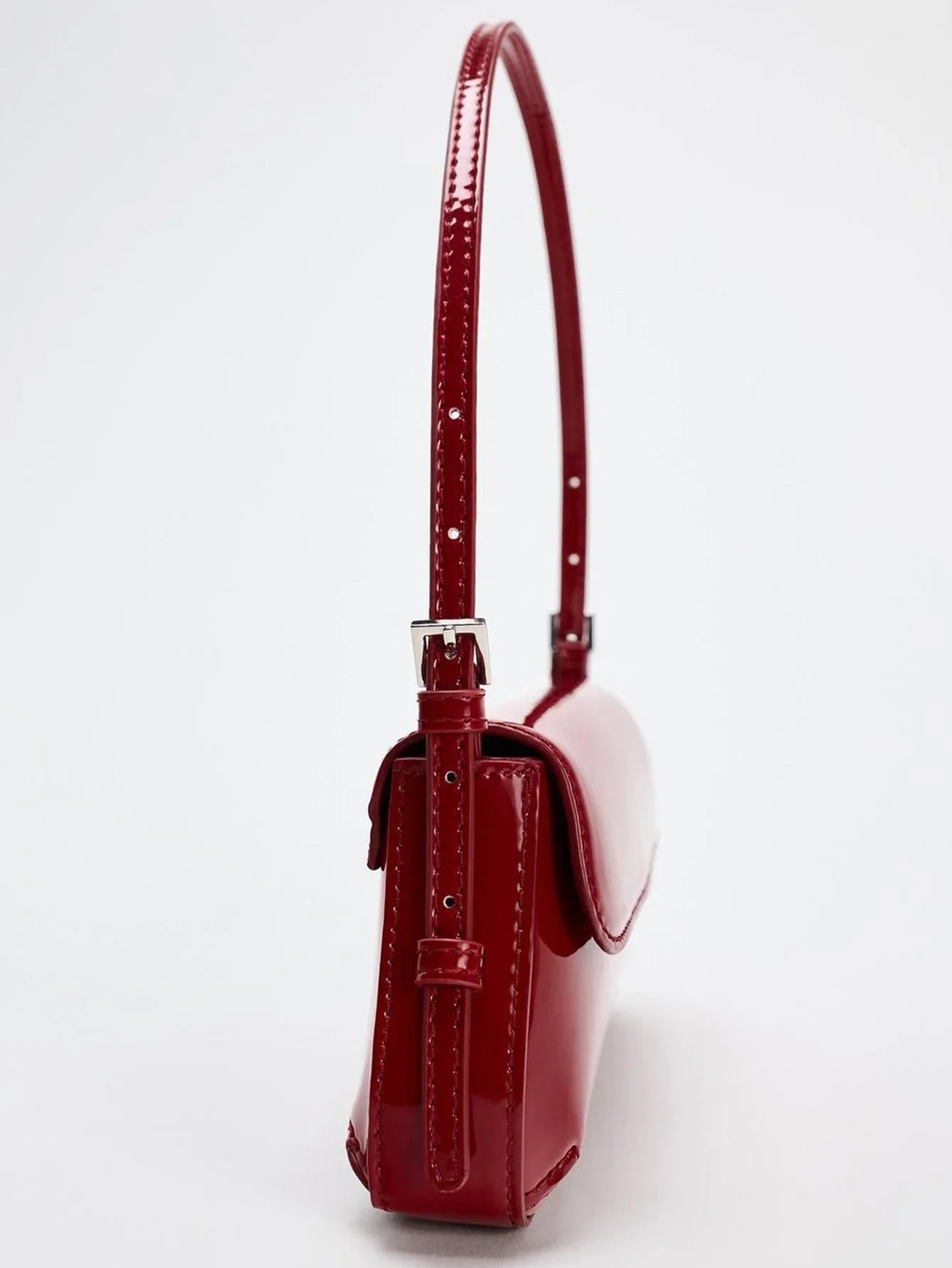 Elegant shiny red bag- Dian