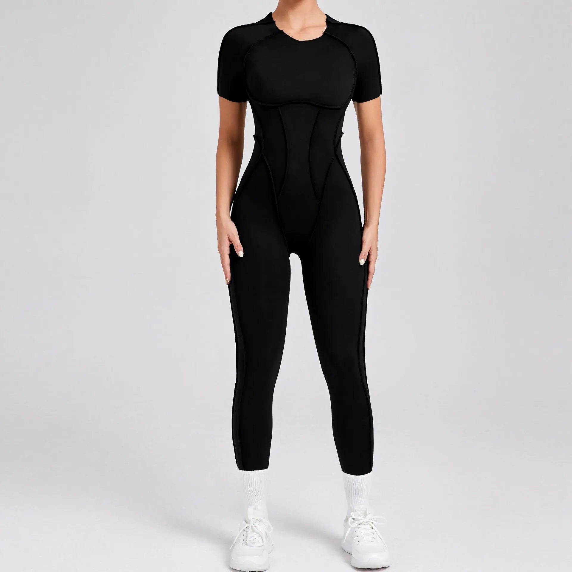 Sporty Geometric Jumpsuit- Juno