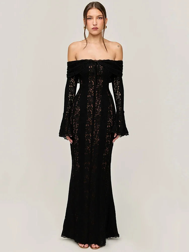 Valentina Lace Cutout Maxi