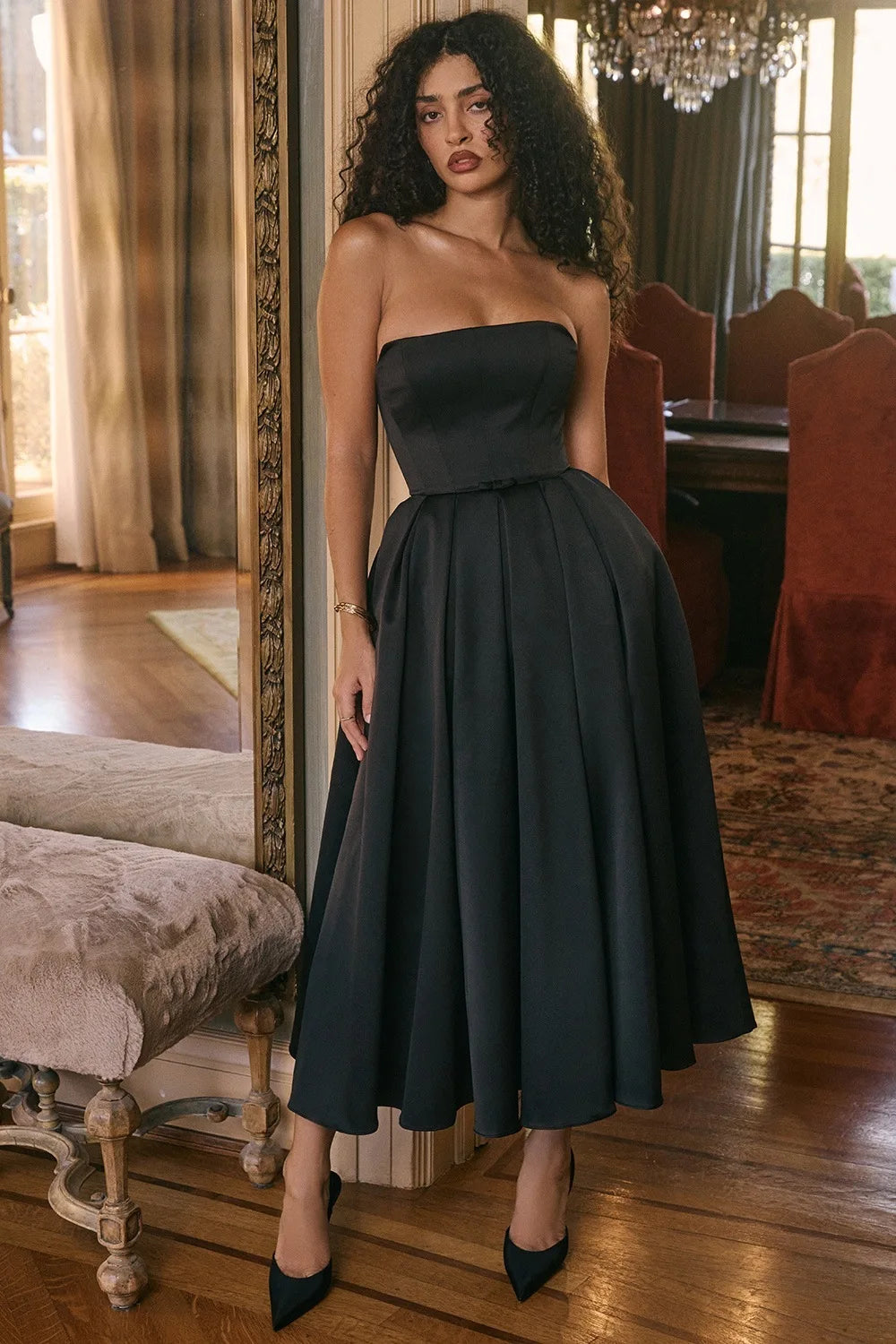Evelina Pleated Midi
