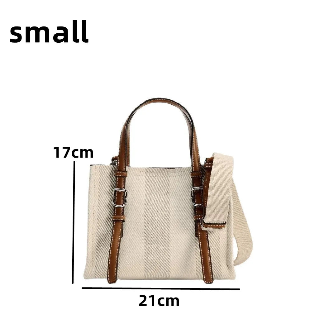 Casual canvas tote bag- Eliza