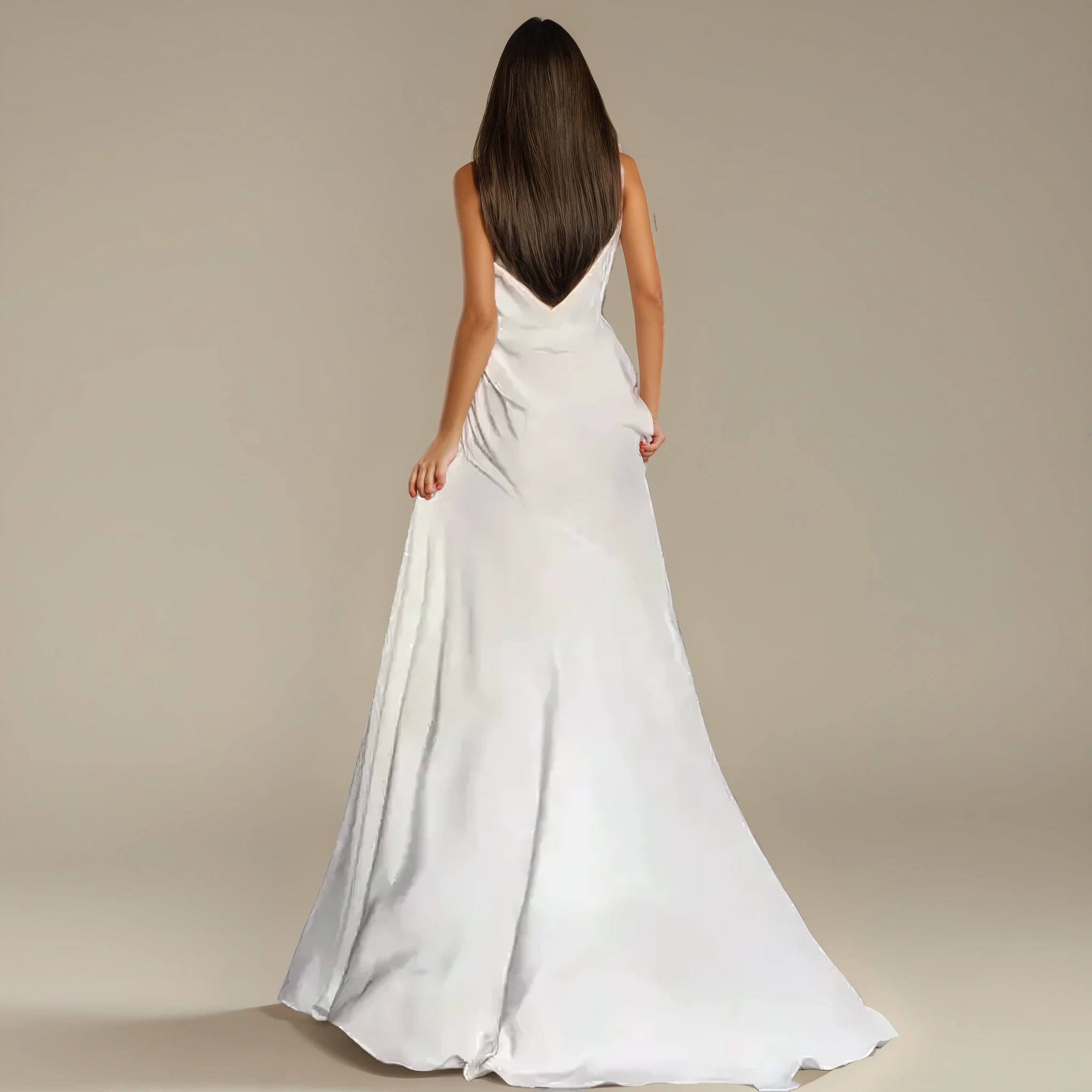 Larivelle Satin Split Gown