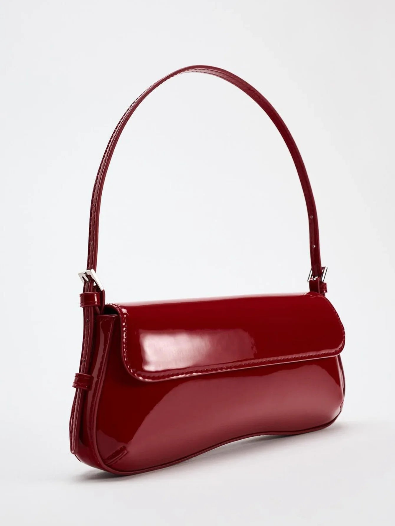 Elegant shiny red bag- Dian