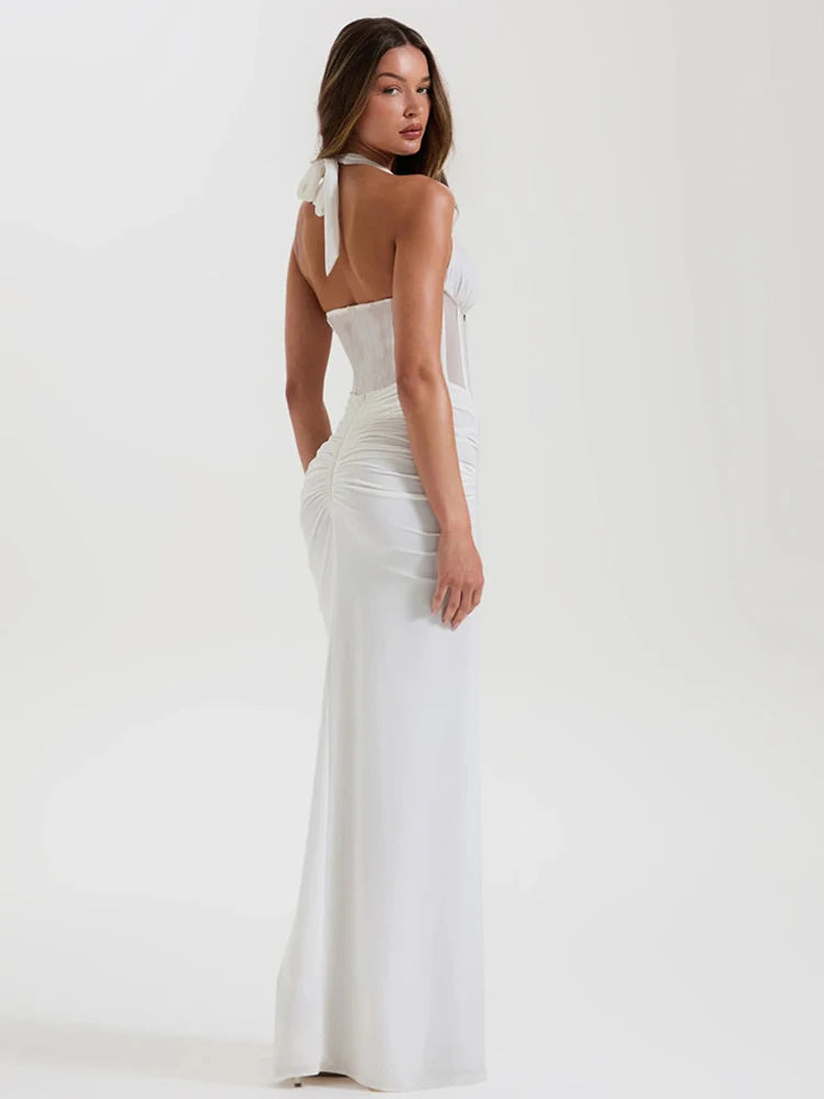 Veyra Patchwork Halter Maxi