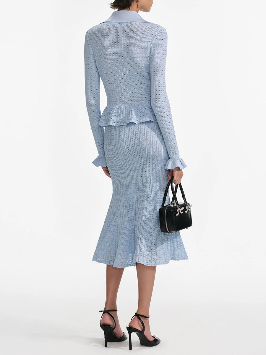 Calvera Knit Ruffle Dress