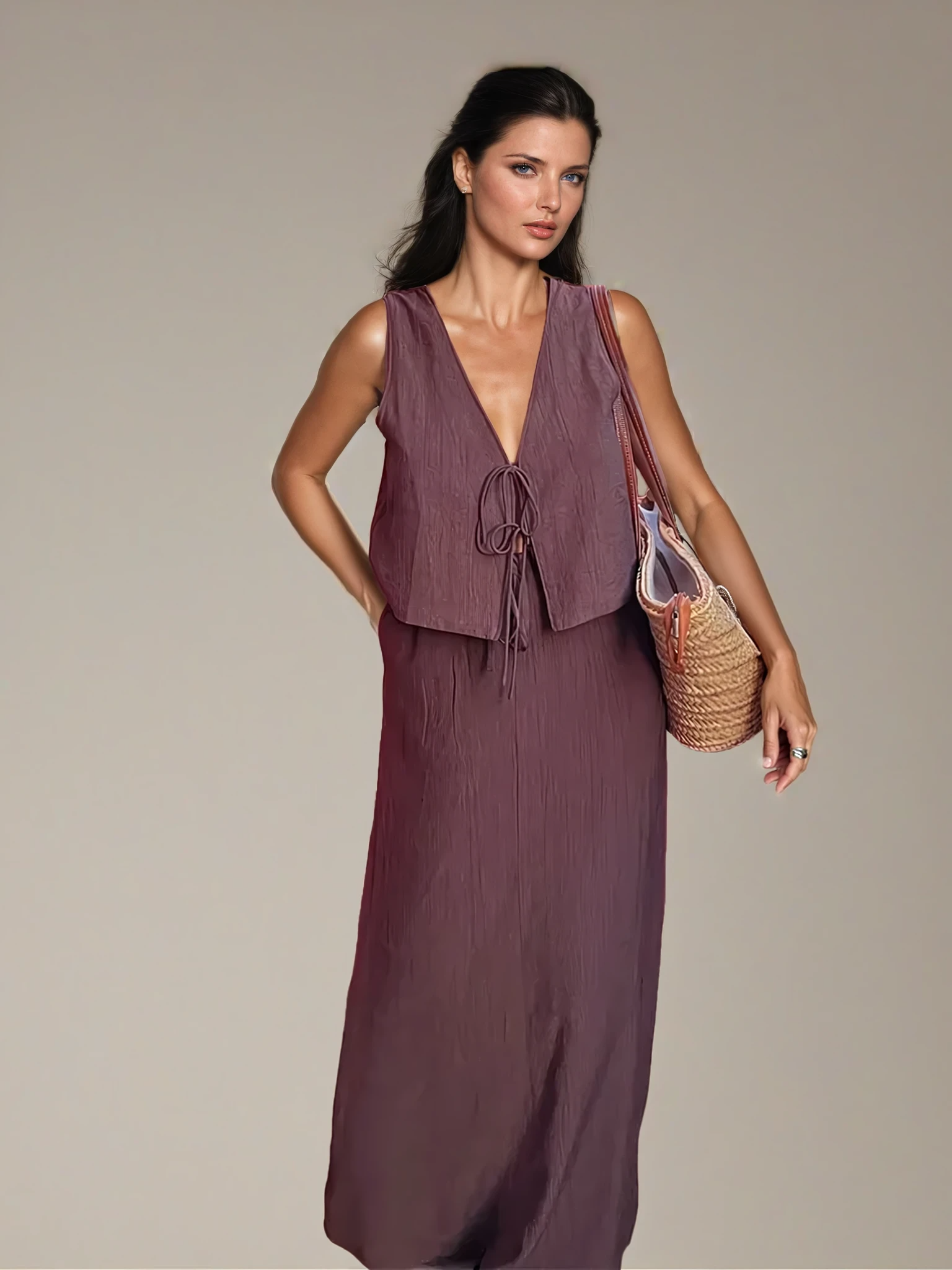 Serenya Pleated Bow Set