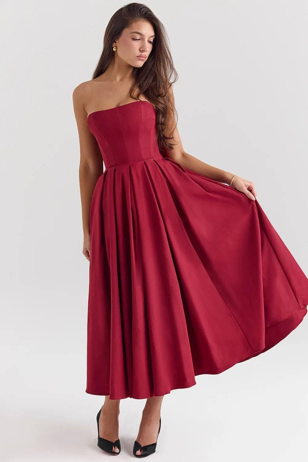 Evelina Pleated Midi