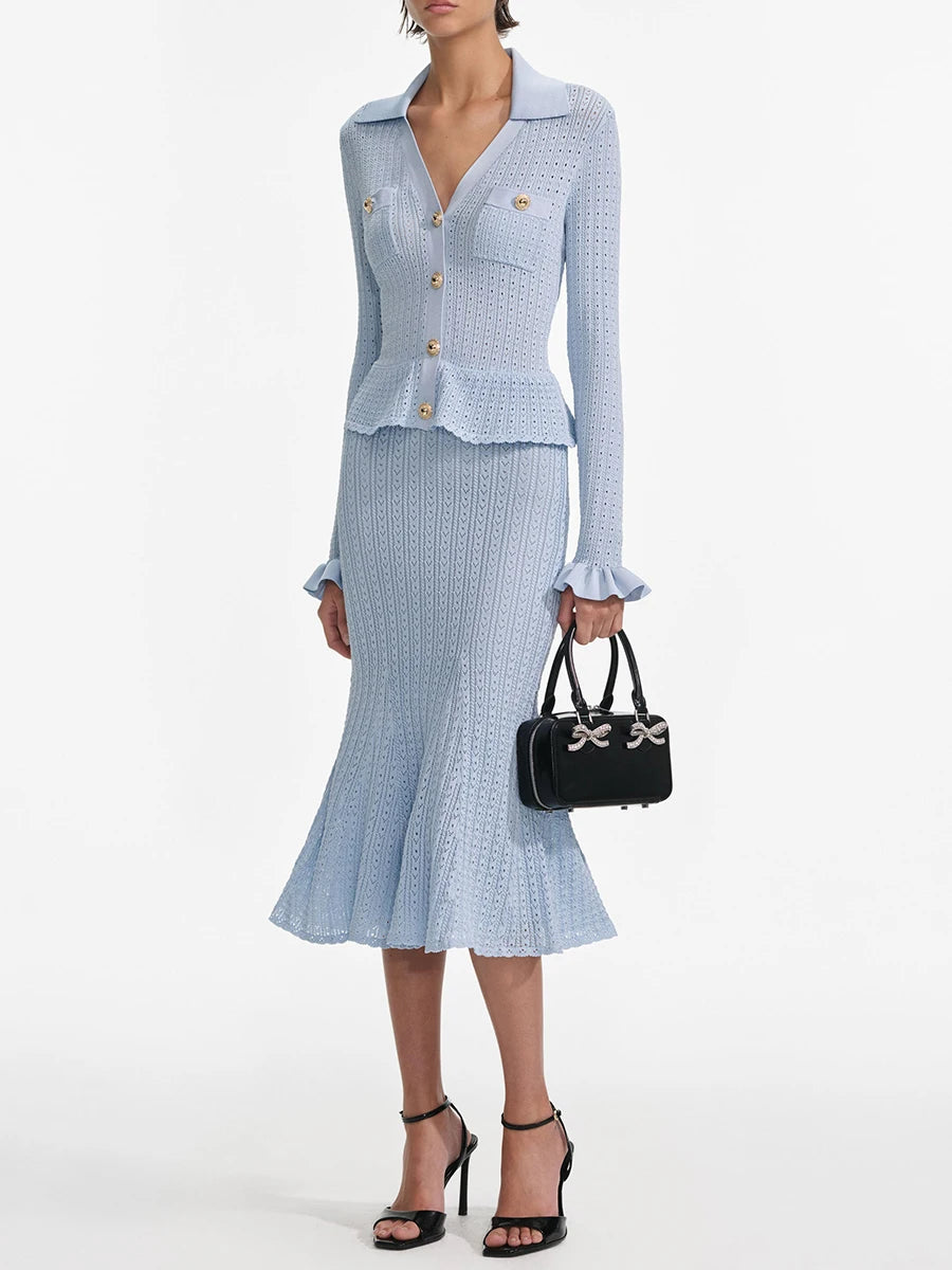 Calvera Knit Ruffle Dress