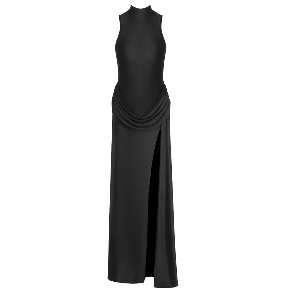 Valesse Monochrome Slit Gown