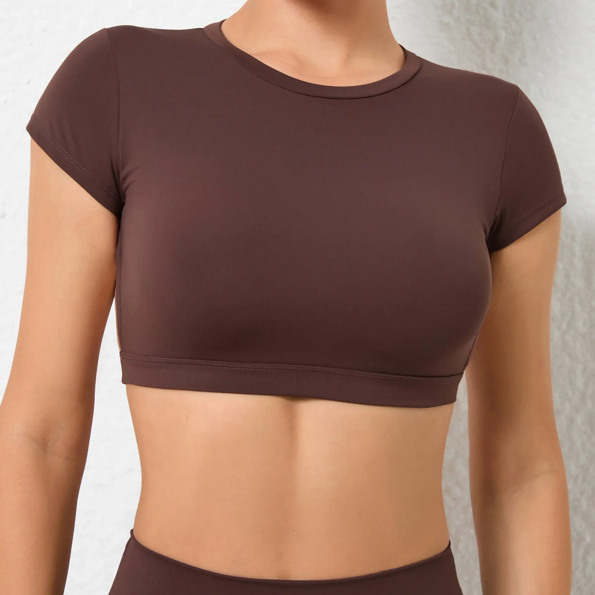 Sporty Open Back Yoga Top- Zoe