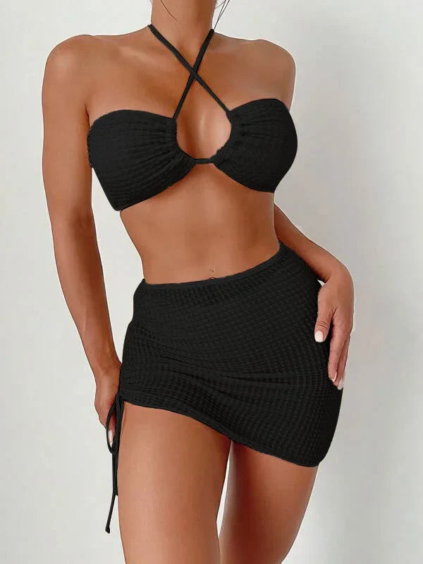 Swimsuit with crochet skirt- Olu