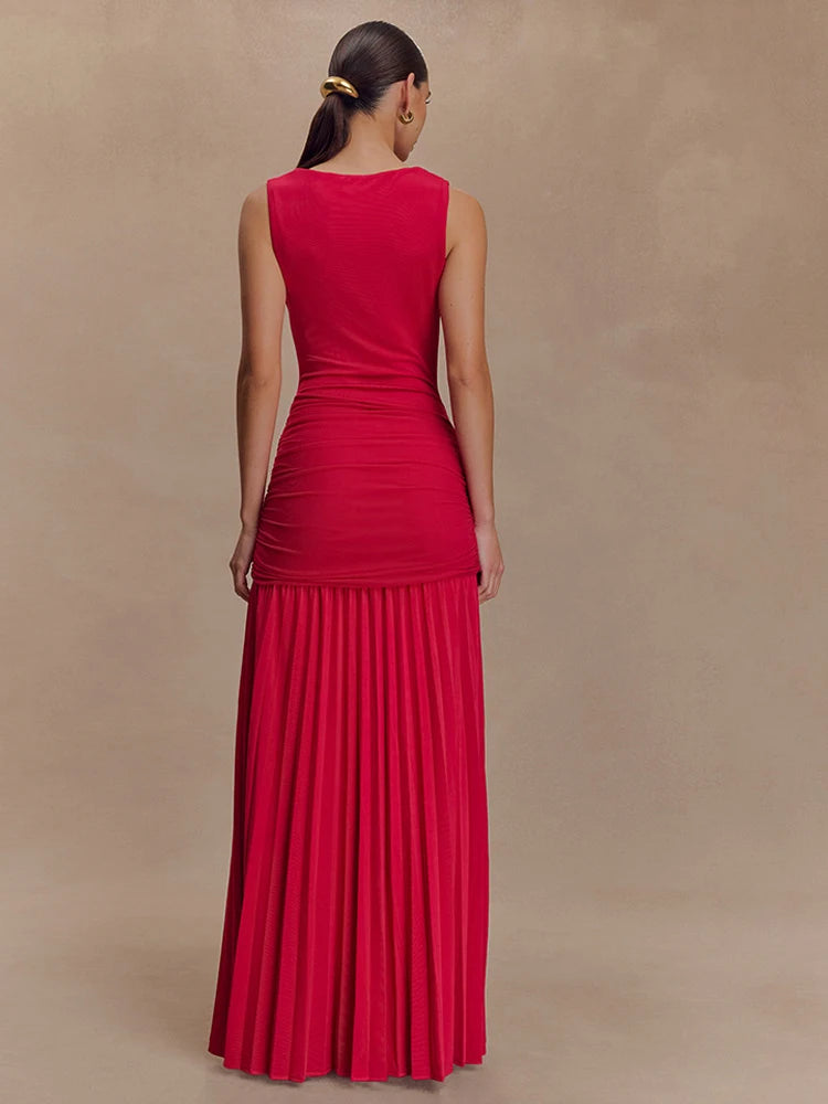 Orvanna Ruched Ribbon Maxi