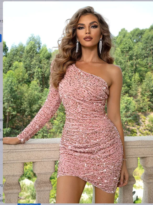 Sparkle Ruched Party Dress