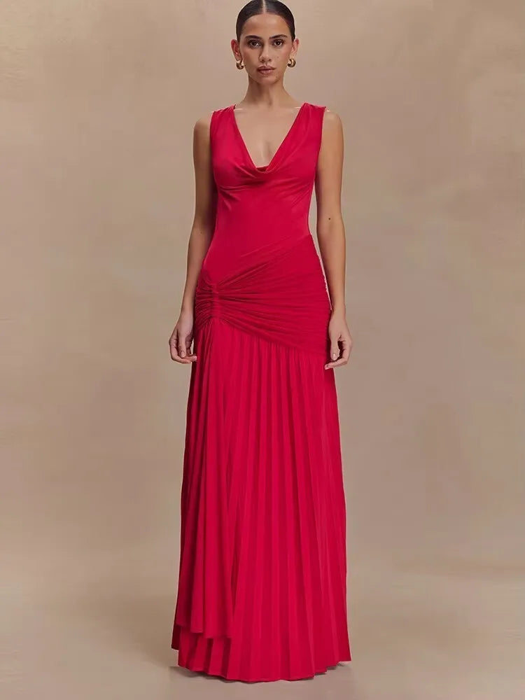 Orvanna Ruched Ribbon Maxi