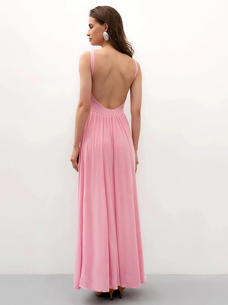 Zyra Pink Drape Maxi