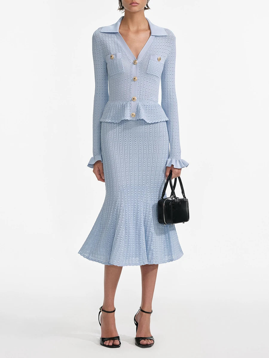 Calvera Knit Ruffle Dress