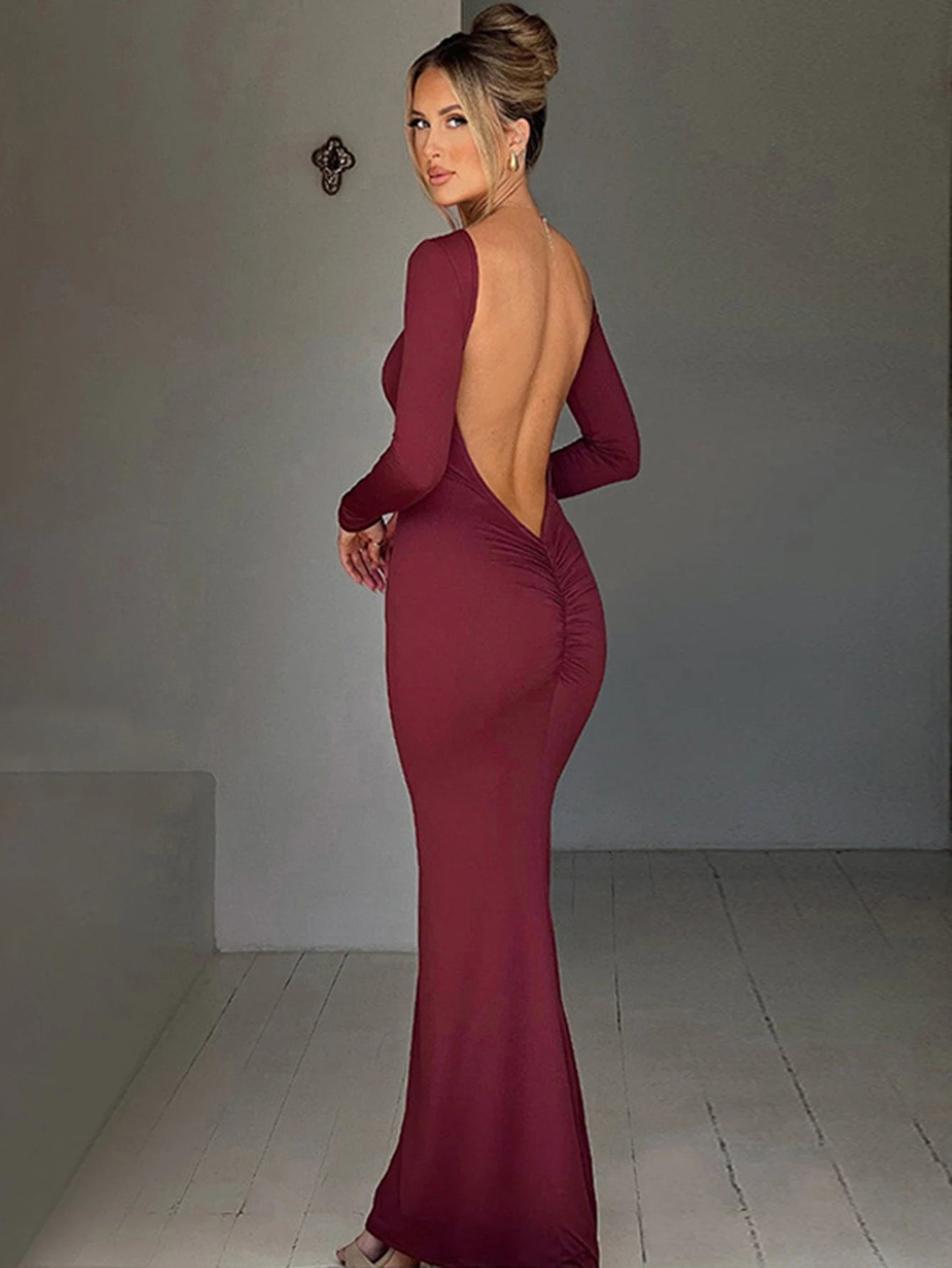 Velvet Drape Dress