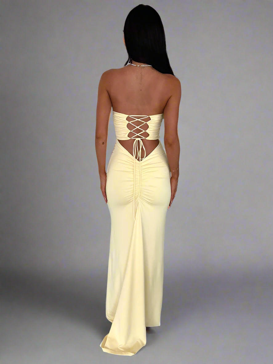 Aria Lace-Up Dress