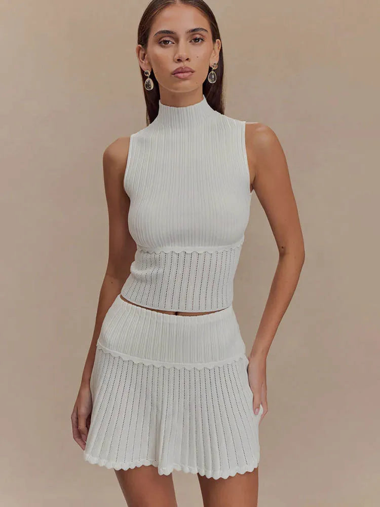 Valisse Knit Pleated Set