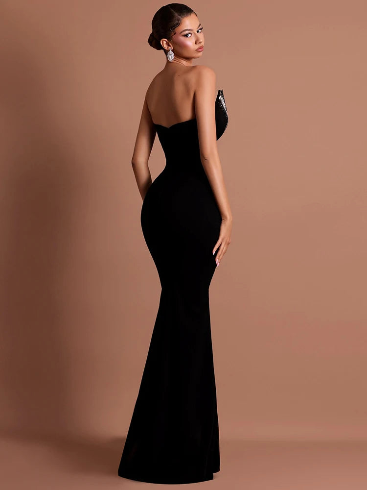Velmora Rhinestone Gown